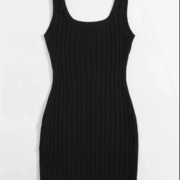 SHEIN Black Ribbed Dress - Picture 2 of 2